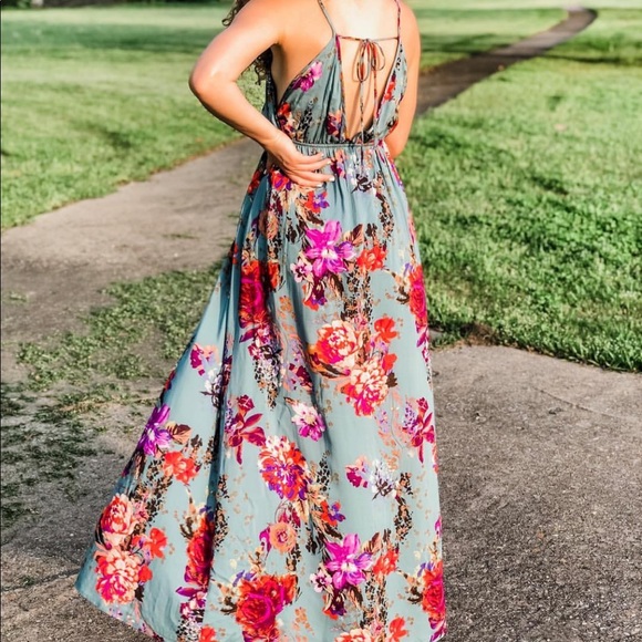 Floral Romper maxi skirt - Picture 3 of 3